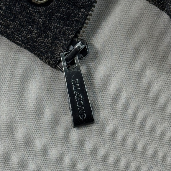 Y2K Billabong Sherpa Lined Hoodie Mens Large Black Full Zip Spell Out Streetwear - Picture 5 of 9